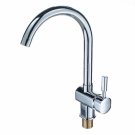 Chrome One handle single hole mount cold and hot Kitchen Bath Sink Faucets(C123) Free Shipping