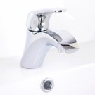 Chrome One handle single hole mount cold and hot Bath Sink Faucets(C104) Free Shipping