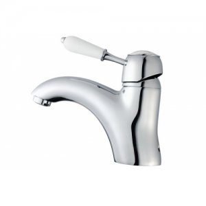 Chrome One handle single hole mount cold and hot Bath Sink Faucets(I4111) Free Shipping