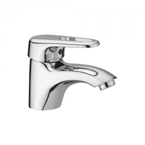 Chrome One handle single hole mount cold and hot Bath Sink Faucets(I4141) Free Shipping