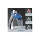 Chrome Single Handle mount LED Glass Waterfall Bath Sink Faucets(AB0017) Free Shipping
