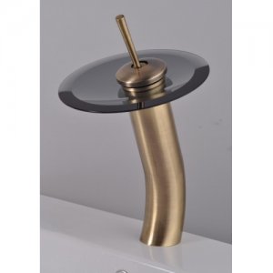 Wholesale Bronze Single handle Waterfall Cold and Hot Bath Sink Faucets(W22301) Free Shipping