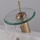 Bronze Single handle Waterfall Cold and Hot Bath Sink Faucets(W22404) Free Shipping