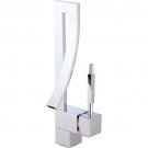 Chrome Single Handle Waterfall Bathroom Sink Faucet(W22603) Free Shipping
