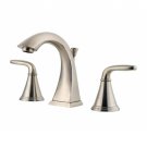 Brushed Nickel Two Handles Cold and Hot Bathroom Sink Faucet(W30203) Free Shipping