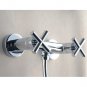 Wholesale Chrome Double Handles Shower Faucet  (Z0554) Free Shipping