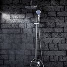 Wholesale 8 inch Chrome Rainshower Shower suit with Handshower and Shower Heads(D1000) Free Shipping