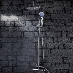 Wholesale 8 inch Chrome Rainshower Shower suit with Handshower and Shower Heads(D999) Free Shipping