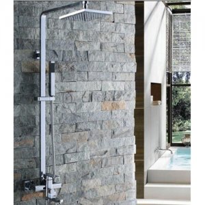 Wholesale 8 inch Chrome Rainshower Shower suit with Handshower and Shower Heads(D993) Free Shipping