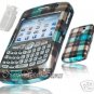 BLACKBERRY CURVE 8320 8330 BLUE PLAID CHECK COVER CASE
