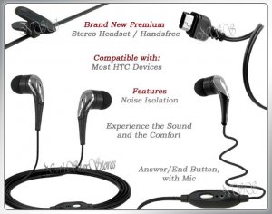 for SPRINT HTC TOUCH DIAMOND HEADPHONES STEREO HEADSET