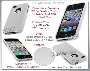 for APPLE iPHONE 4 4S AT&T SPRINT VERIZON WHITE SILICONE GEL TPU CASE COVER SKIN