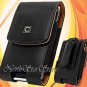 for SAMSUNG RUGBY SMART AT&T BLACK VERTICAL PREMIUM LEATHER CASE POUCH HOLSTER