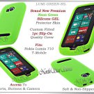 for NOKIA LUMIA 710 T-MOBILE SILICONE NEON GREEN CASE COVER SKIN PHONE ACCESSORY