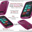 for NOKIA LUMIA 710 TMOBILE ARGYLE PLAID TPU CANDY SILICONE PINK CASE COVER SKIN