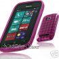 for NOKIA LUMIA 710 TMOBILE ARGYLE PLAID TPU CANDY SILICONE PINK CASE COVER SKIN