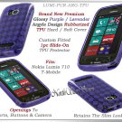 for NOKIA LUMIA 710 T-MOBILE ARGYLE PLAID TPU CANDY SILICONE LAVENDER CASE COVER