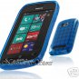 for NOKIA LUMIA 710 TMOBILE ARGYLE PLAID TPU CANDY SILICONE BLUE CASE COVER SKIN