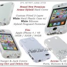 for APPLE iPHONE 4 4S ATT SPRINT VERIZON WHITE ARMOR HYBRID SILICONE SKIN COVER