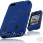 for APPLE iPHONE 4 4S 4G AT&T SPRINT VERIZON BLACK BLUE ARMOR HYBRID CASE COVER