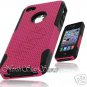 for APPLE iPHONE 4 4S SPRINT VERIZON PINK HYBRID SILICONE SLIM CASE COVER SKIN