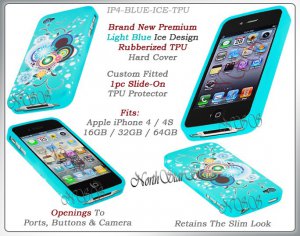 for APPLE iPHONE 4 4S SPRINT VERIZON BLUE SLIM TPU SILICONE GEL CASE COVER SKIN