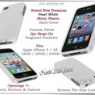 for APPLE iPHONE 4 4S ATT SPRINT VERIZON WHITE HARD SNAP-ON SLIM CASE COVER SKIN