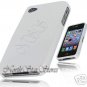 for APPLE iPHONE 4 4S ATT SPRINT VERIZON WHITE HARD SNAP-ON SLIM CASE COVER SKIN