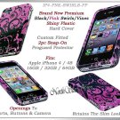 for APPLE iPHONE 4 4S AT&T SPRINT VERIZON HARD PINK FLOURISH SNAP-ON COVER SKIN