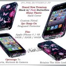 for APPLE iPHONE 4 4S AT&T SPRINT VERIZON HARD PINK BUTTERFLY SNAP-ON CASE GUARD