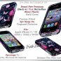for APPLE iPHONE 4 4S AT&T SPRINT VERIZON HARD PINK BUTTERFLY SNAP-ON CASE GUARD