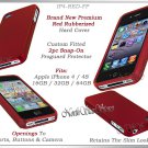 for APPLE iPHONE 4 4S 4G AT&T SPRINT VERIZON HARD RED RUBBERIZED CASE COVER SKIN