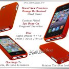 for APPLE iPHONE 4 4S AT&T SPRINT VERIZON HARD ORANGE RUBBERIZED CASE COVER SKIN