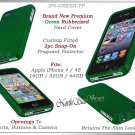 for APPLE iPHONE 4 4S AT&T SPRINT VERIZON HARD GREEN RUBBERIZED CASE COVER SKIN