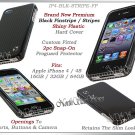 for APPLE iPHONE 4 4S ATT SPRINT VERIZON BLACK HARD SNAP-ON CASE COVER SKIN NEW