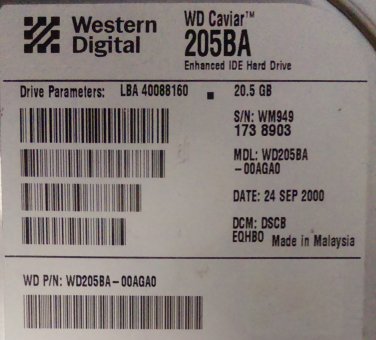 WD205BA-00AGA0  (EIDE)