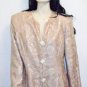 Vintage 80's Gold Sequins Lace Blazer Jacket (ML)