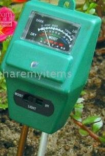 Soil pH meter - also tests soil moisture content and light levels