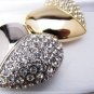 8 GB FLASH DRIVE CRYSTAL HEART SHAPE MEMORY STICK USB 2.0