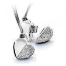 8 GB FLASH DRIVE CRYSTAL HEART SHAPE MEMORY STICK USB 2.0