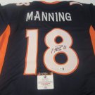 Peyton Manning Denver Broncos Hand Signed Blue Jersey GAI GA COA