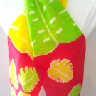 Fiji Flora Leaves Silk Scarf