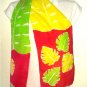 Fiji Flora Leaves Silk Scarf