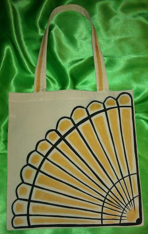 Gold Sea Shell Tote Bag