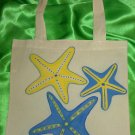 Yellow & Blue Starfishes Tote Bag