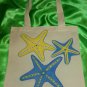 Yellow & Blue Starfishes Tote Bag