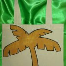 Gold Palm Tree Tropical Tote Bag