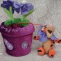 DISNEY STORE 8" Plush FLOWER POT TIGGER - Bouncing Is Fun Plush Toy