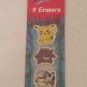 1999 RoseArt Pokemon 3 Pack Erasers