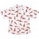 Seinfeld Cosmo Kramer Lobster Cabana Vacation Button Down Shirt White
